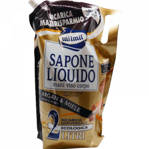 Milmil Flüssigseife Nachfüllpack - Argan & Honig - 2L