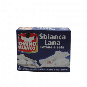 Omino Bianco Wäscheweißer für Wolle, Baumwolle und Seide – 5 Beutel